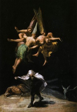Francisco goya Painting - Brujas en el aire Romántico moderno Francisco Goya